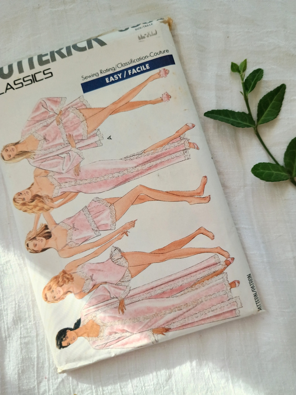 🩷 SOFT GIRL VIBES 🩷 VTG Butterick Lingerie Pattern #6985, Pin-Up, Babydoll